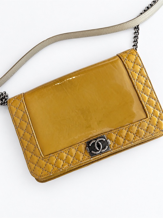 CHANEL Handbags - Chanel Boy Wallet on Chain WOC Patent Leather Sample Piece